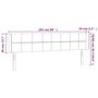 Voir la diapositive 6 : VIDAXL Tete de lit a LED Rose 203x16x78/88 cm Velours