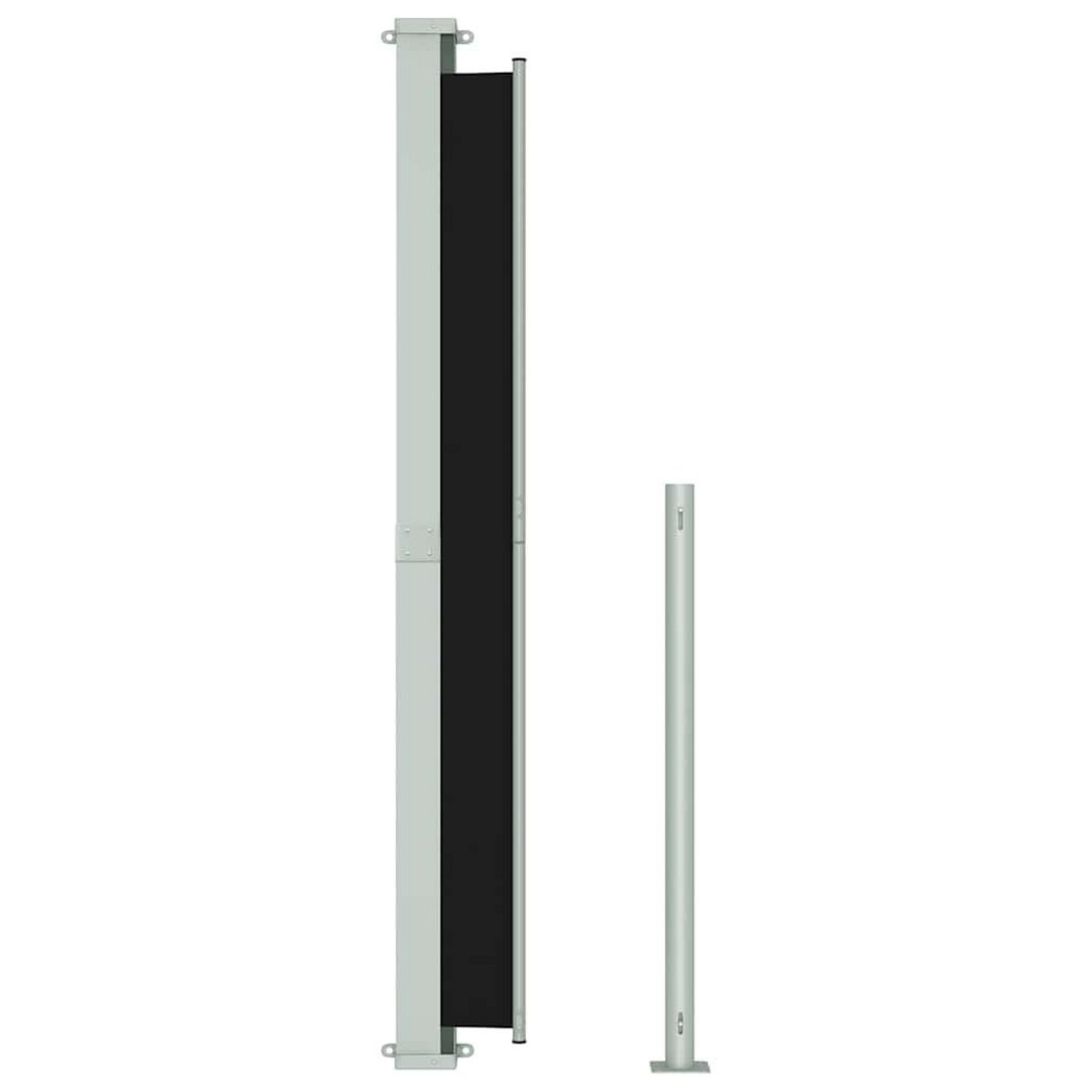 VIDAXL Auvent lateral retractable de patio 200x300 cm Noir
