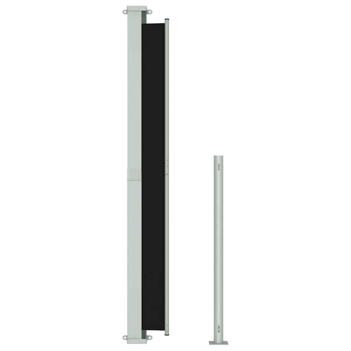 VIDAXL Auvent lateral retractable de patio 200x300 cm Noir