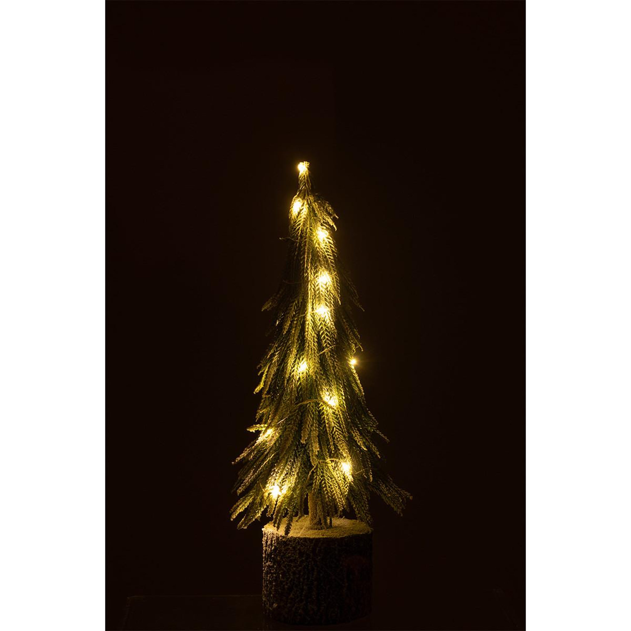 Voir la diapositive 3 : J-LINE Sapin de noël déco à led  luther  45cm vert