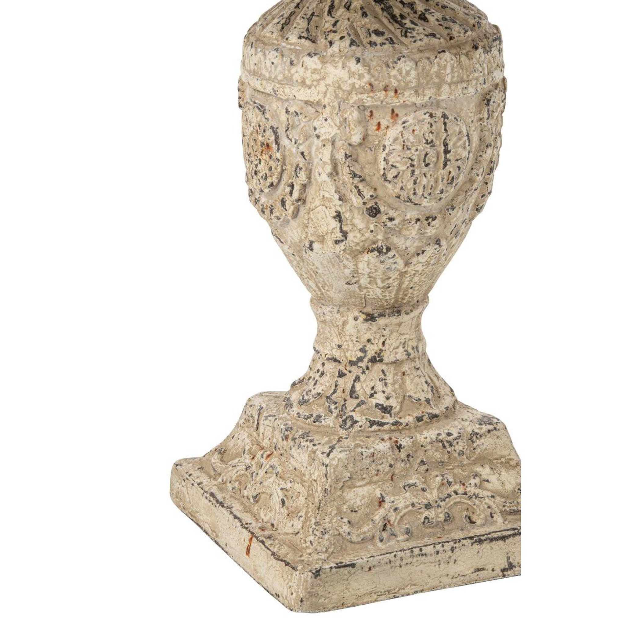 Voir la diapositive 3 : J-LINE Table de Jardin Ronde  Naïs  78cm Blanc Cassé