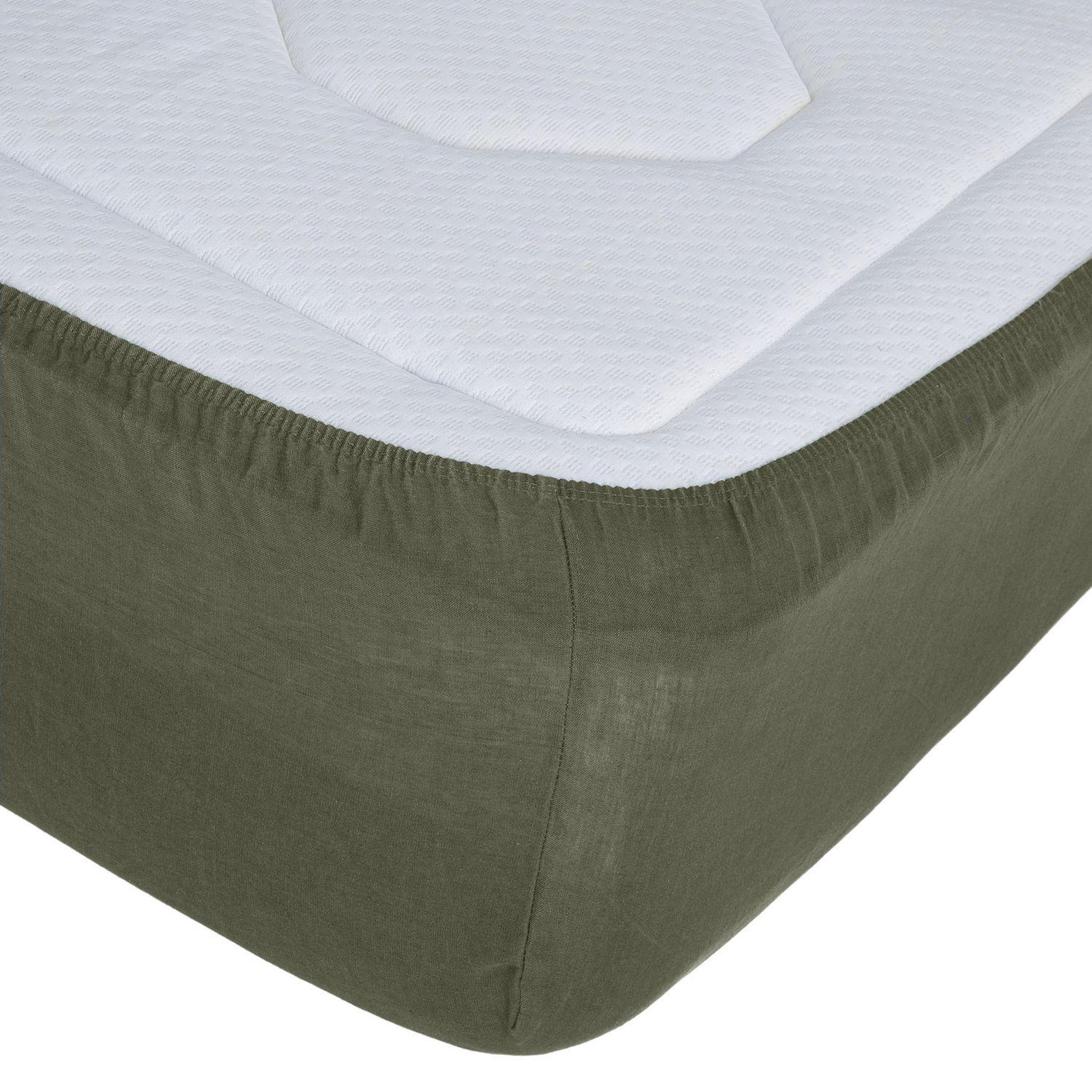 Voir la diapositive 3 : ATMOSPHERA Drap housse bonnet 30 cm 100% lin tropiques