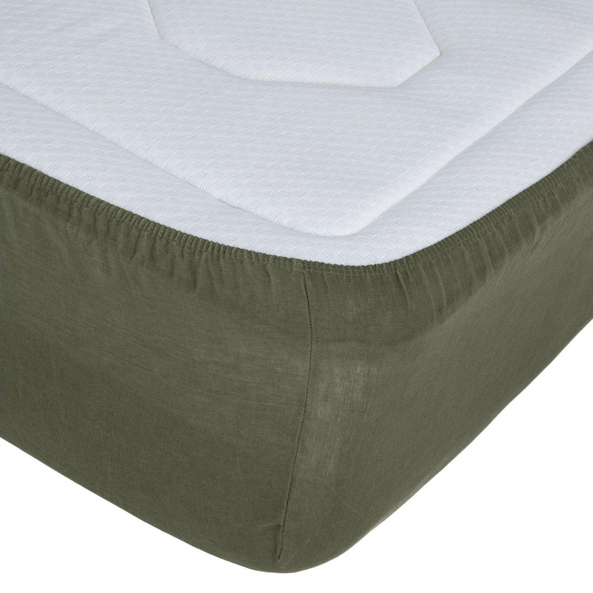 ATMOSPHERA Drap Housse bonnet 30 cm 100% Lin Tropiques