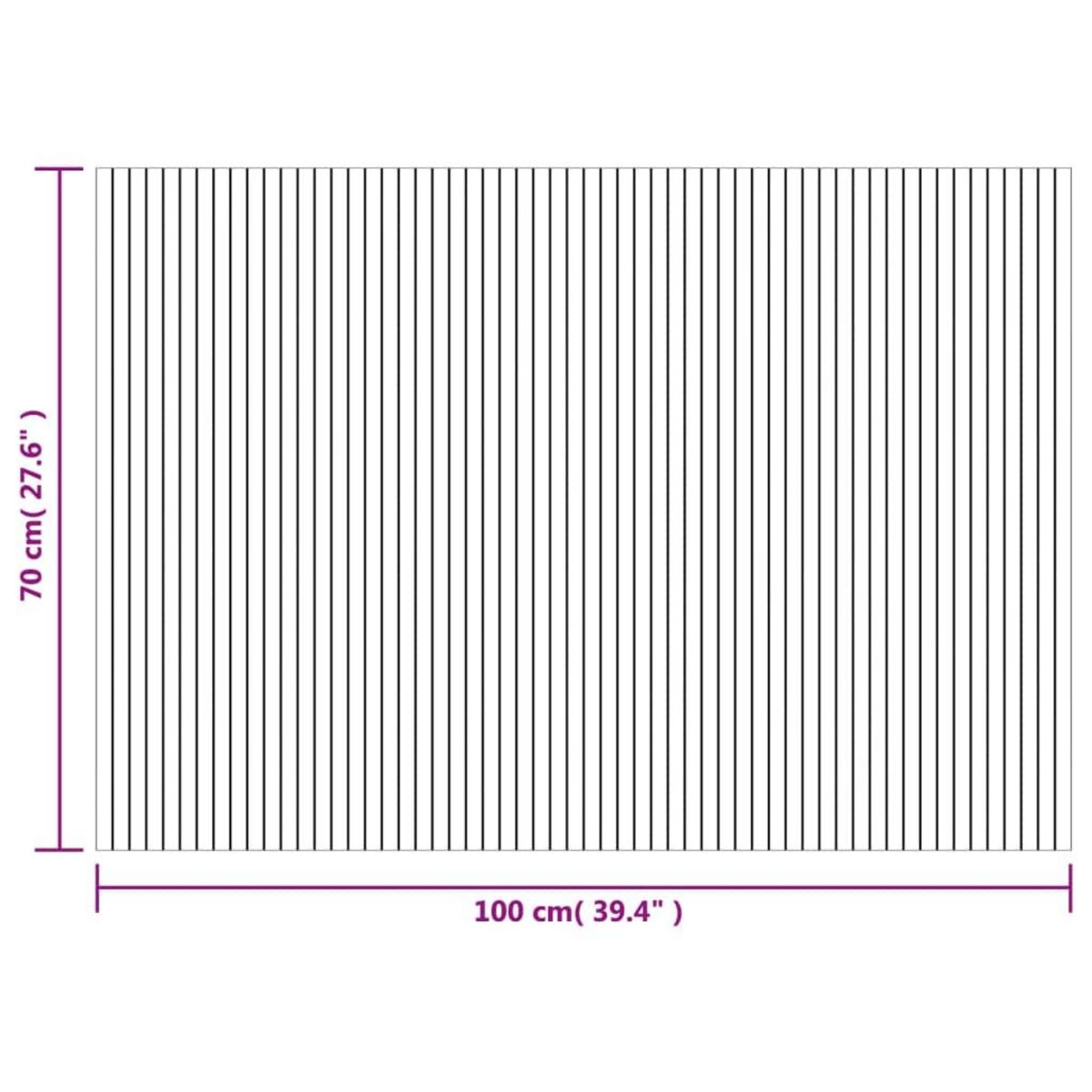 VIDAXL Tapis rectangulaire naturel clair 70x100 cm bambou