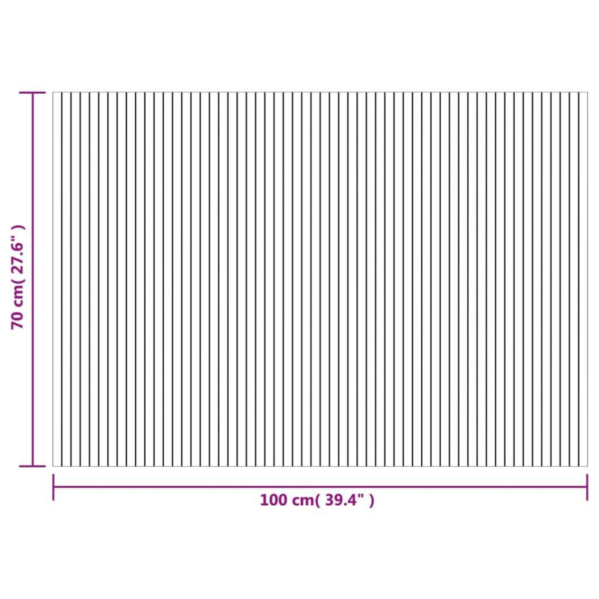 VIDAXL Tapis rectangulaire naturel clair 70x100 cm bambou