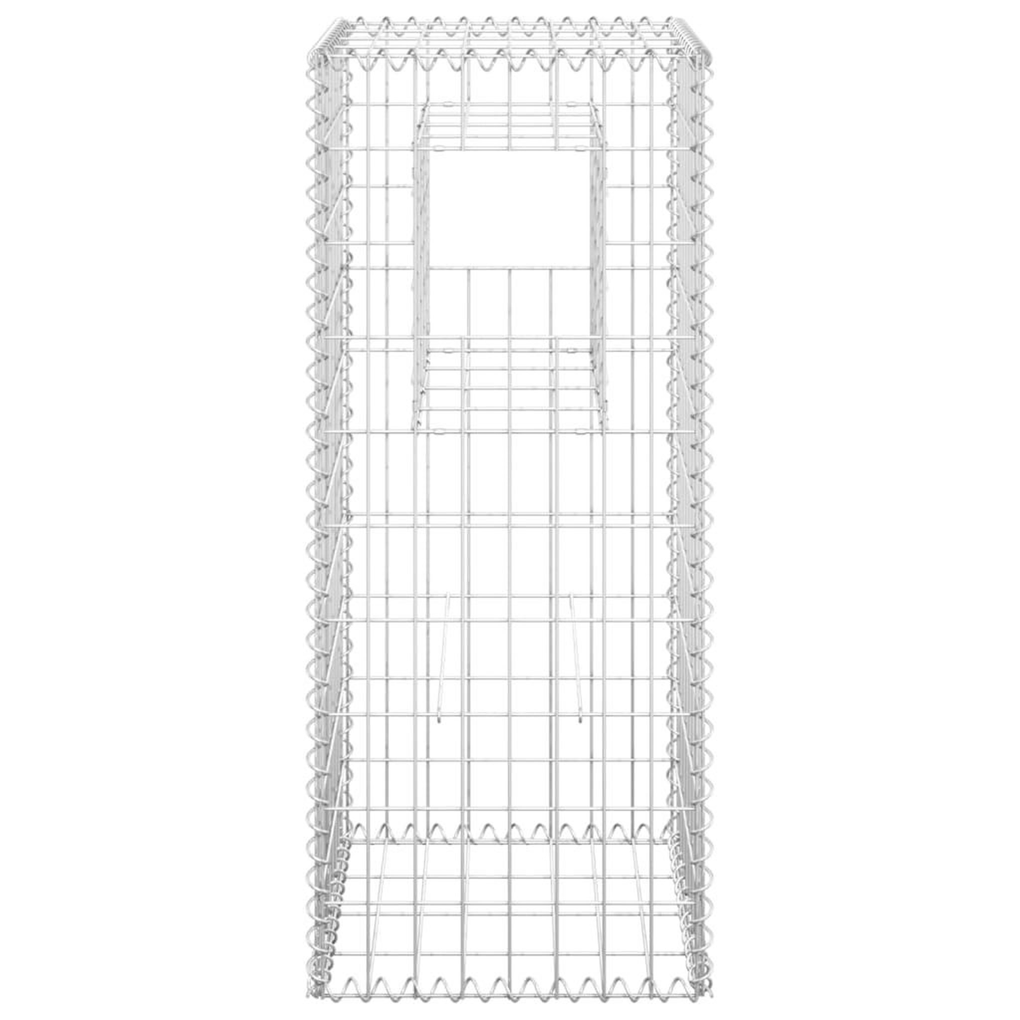 Voir la diapositive 3 : VIDAXL Poteau a panier de gabion 40x40x100 cm Fer
