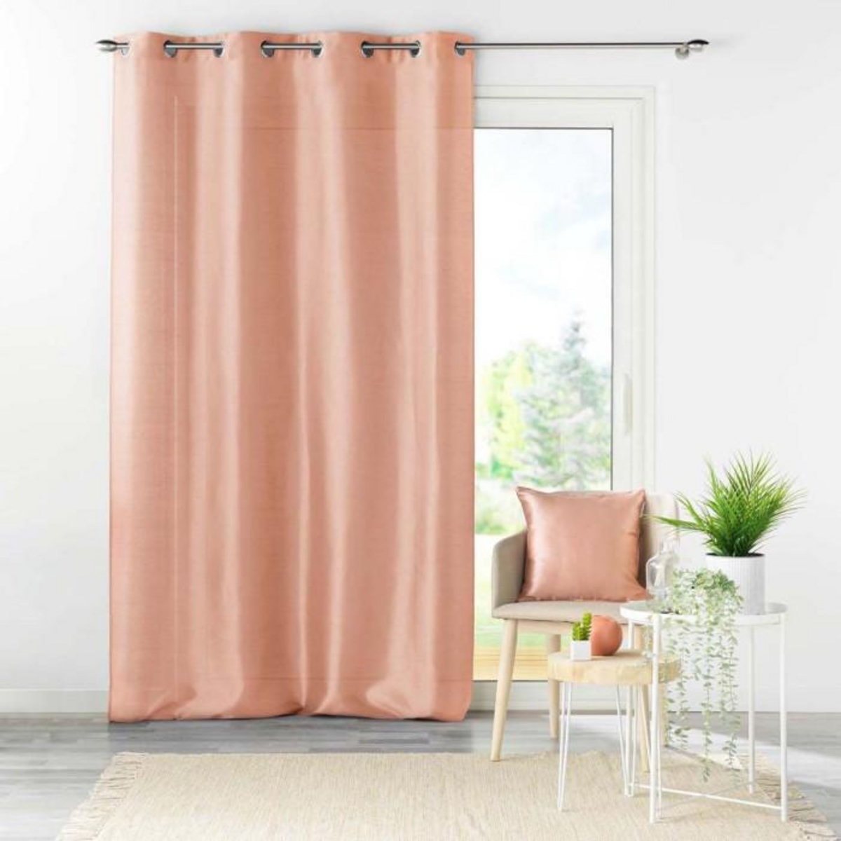 Paris Prix Housse de Coussin  Shana  40x40cm Rose Poudré