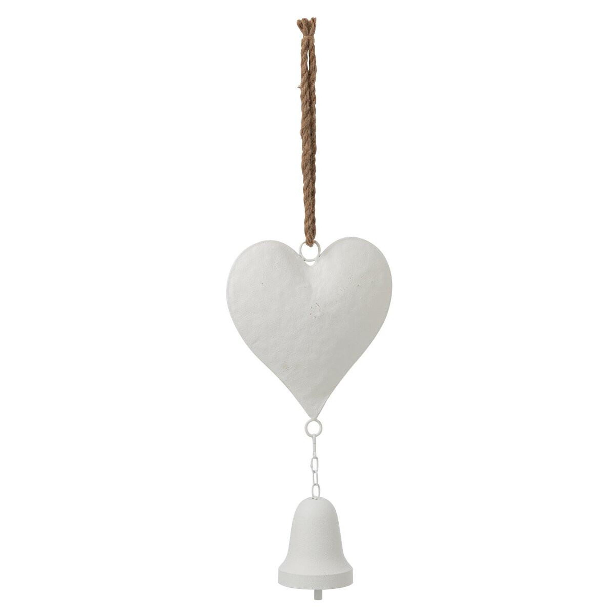 J-LINE Suspension déco cœur  tao  64cm blanc