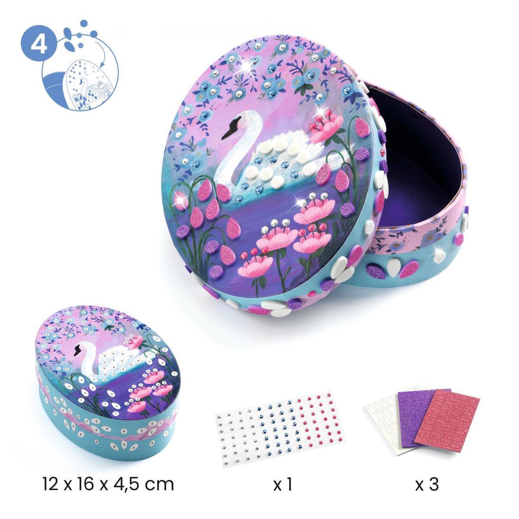 Voir la diapositive 5 : Djeco Nymphea coffret multi activites collage