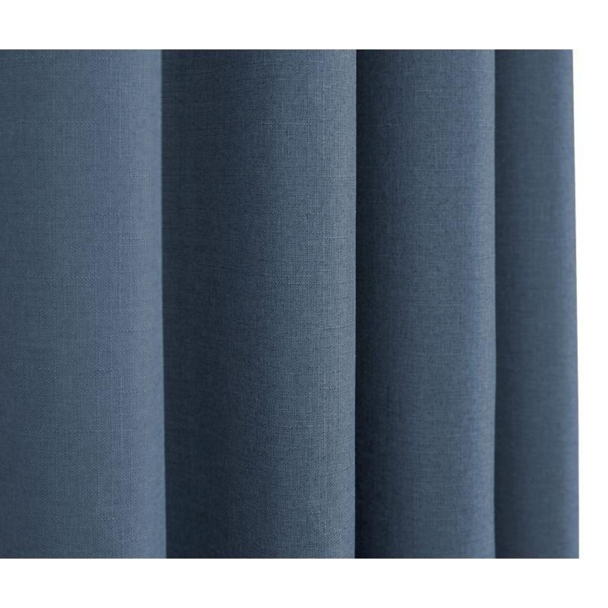 UNIVERS DECOR Paire de rideaux tamisant à œillets Effet Lin  Moonlight  Bleuet - Bleu - 2 Panneaux 140 x 260 cm