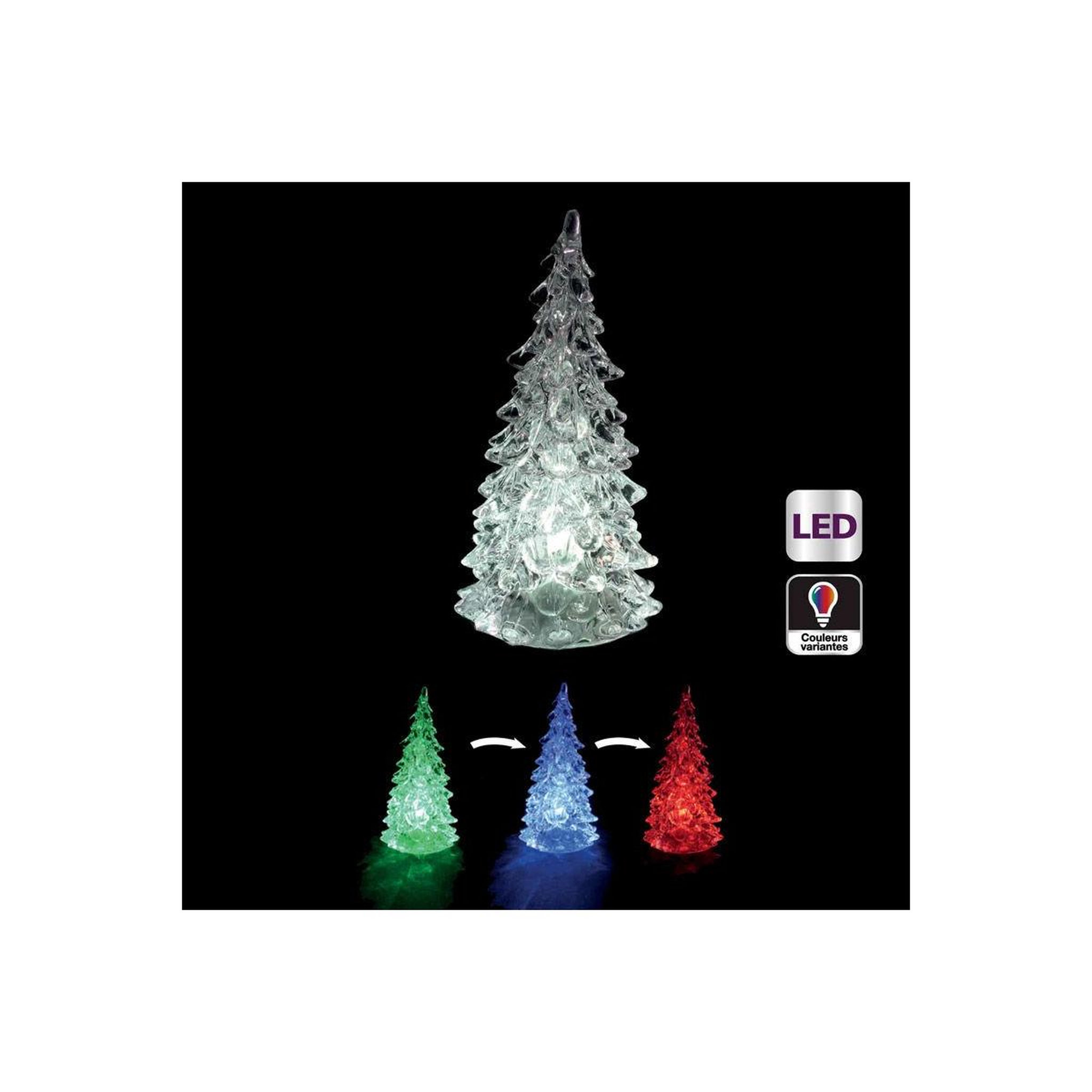 FEERIC LIGHT & CHRISTMAS Décoration lumineuse  sapin  14cm multicolore