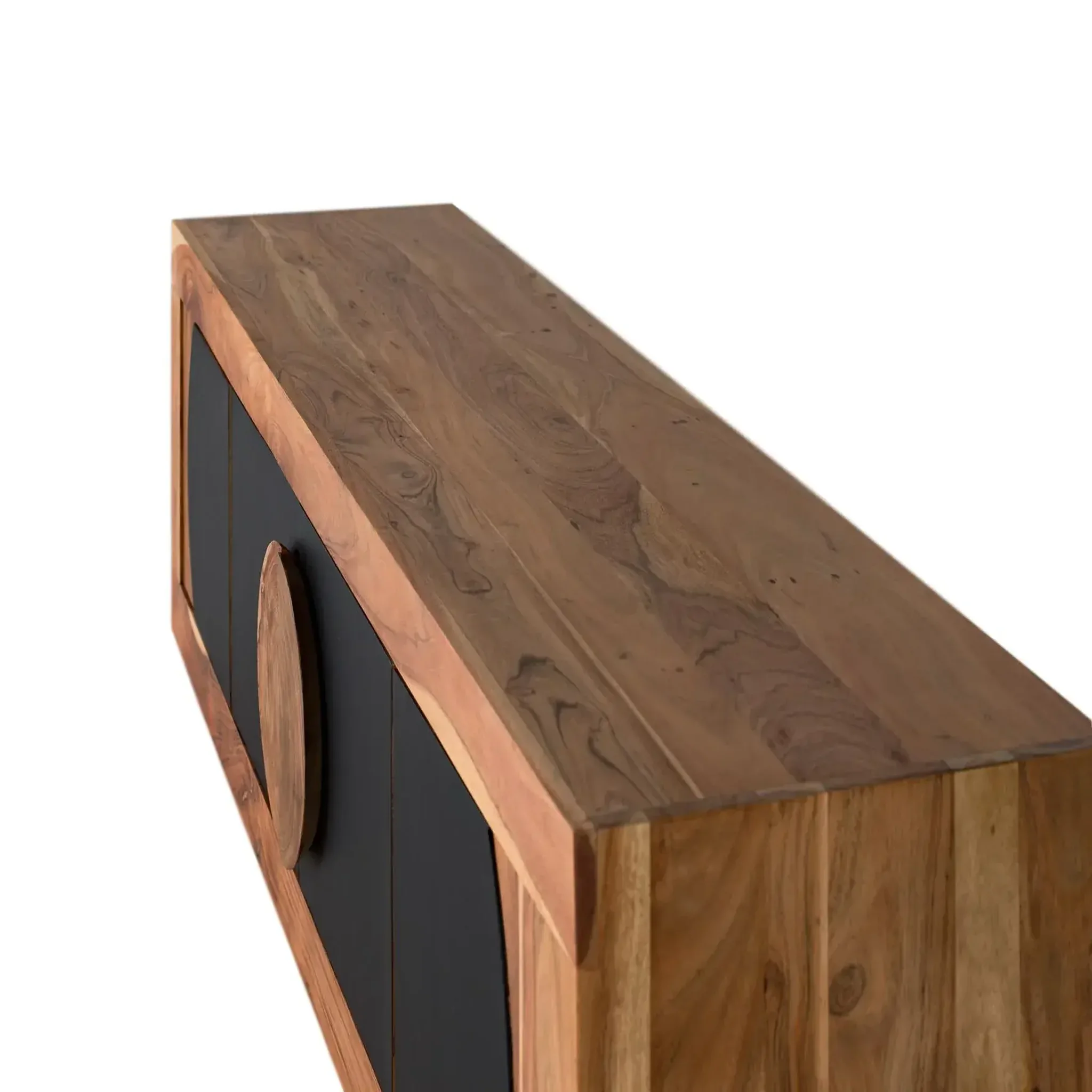 Voir la diapositive 4 : GINER Y COLOMER SL Meuble tv en bois d'acacia 160 cm style rustique contemporain
