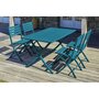 Voir la diapositive 6 : Paris Prix Ensemble Table de Jardin Pliante & 4 Chaises  Marius  140cm Bleu Canard