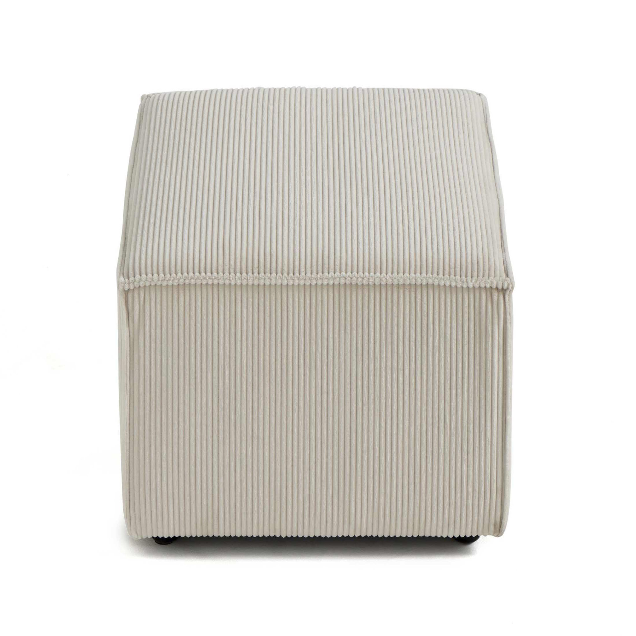 Voir la diapositive 3 : BEST MOBILIER Arty - pouf d'appoint - en velours côtelé