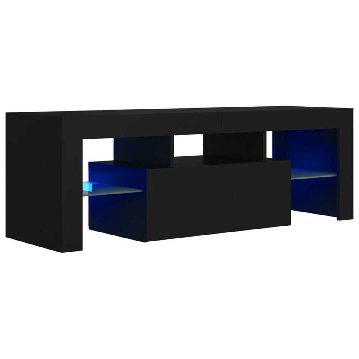 VIDAXL Meuble TV avec lumieres LED noir 120x35x40 cm