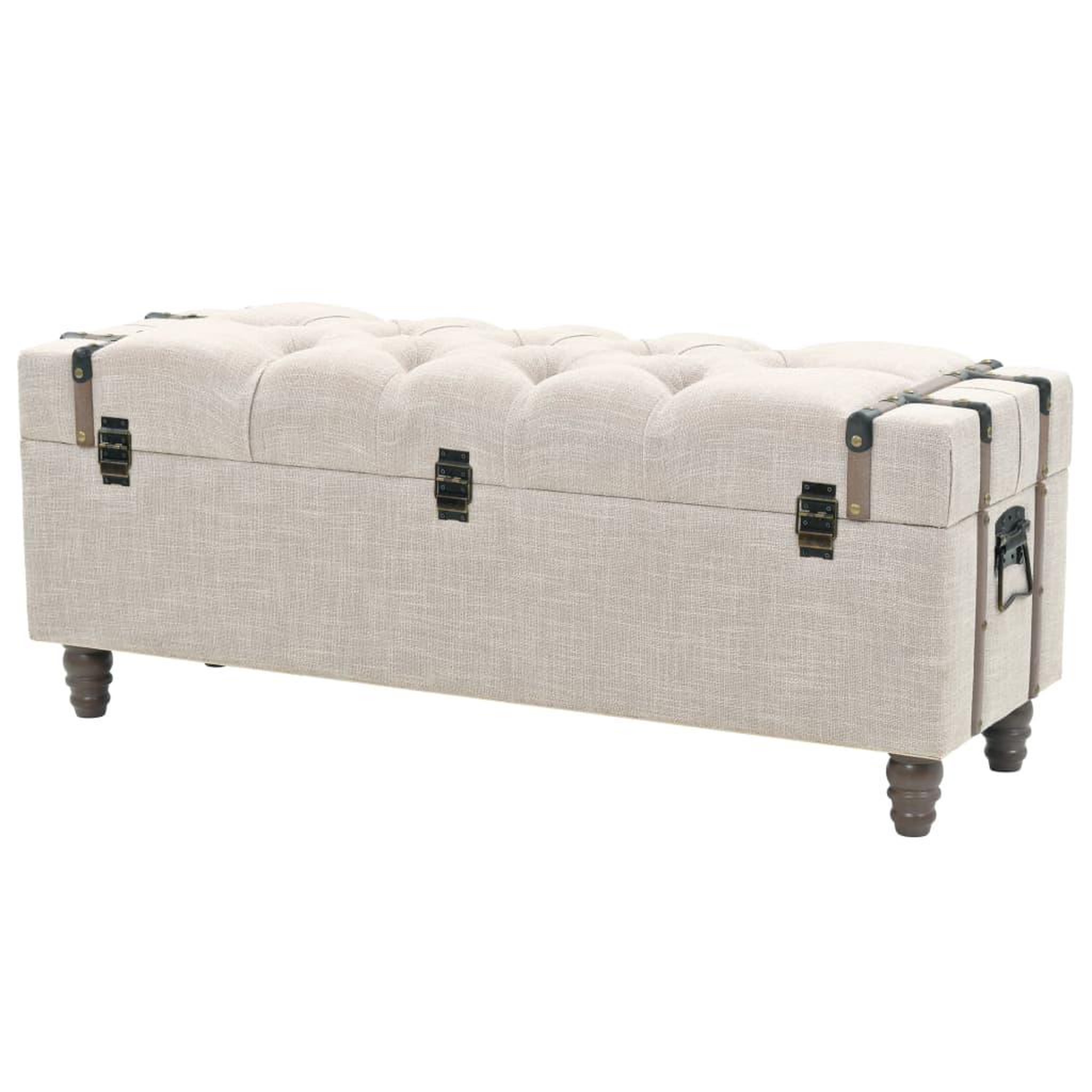 Voir la diapositive 4 : VIDAXL Ensemble de bancs de rangement 3 pcs bois massif et acier