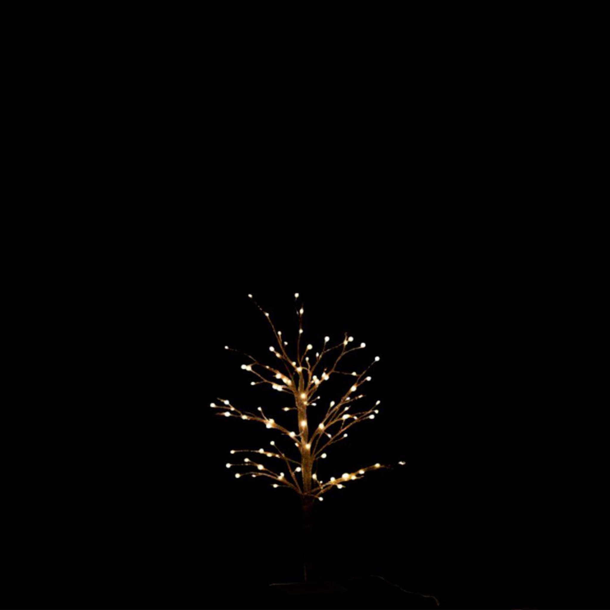 Voir la diapositive 3 : J-LINE Plante artificielle déco led  arbre nu  57cm noir