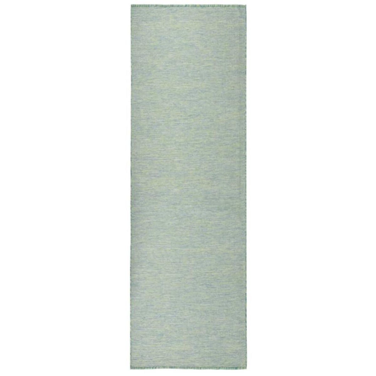 VIDAXL Tapis a tissage plat d'exterieur 80x250 cm Turquoise