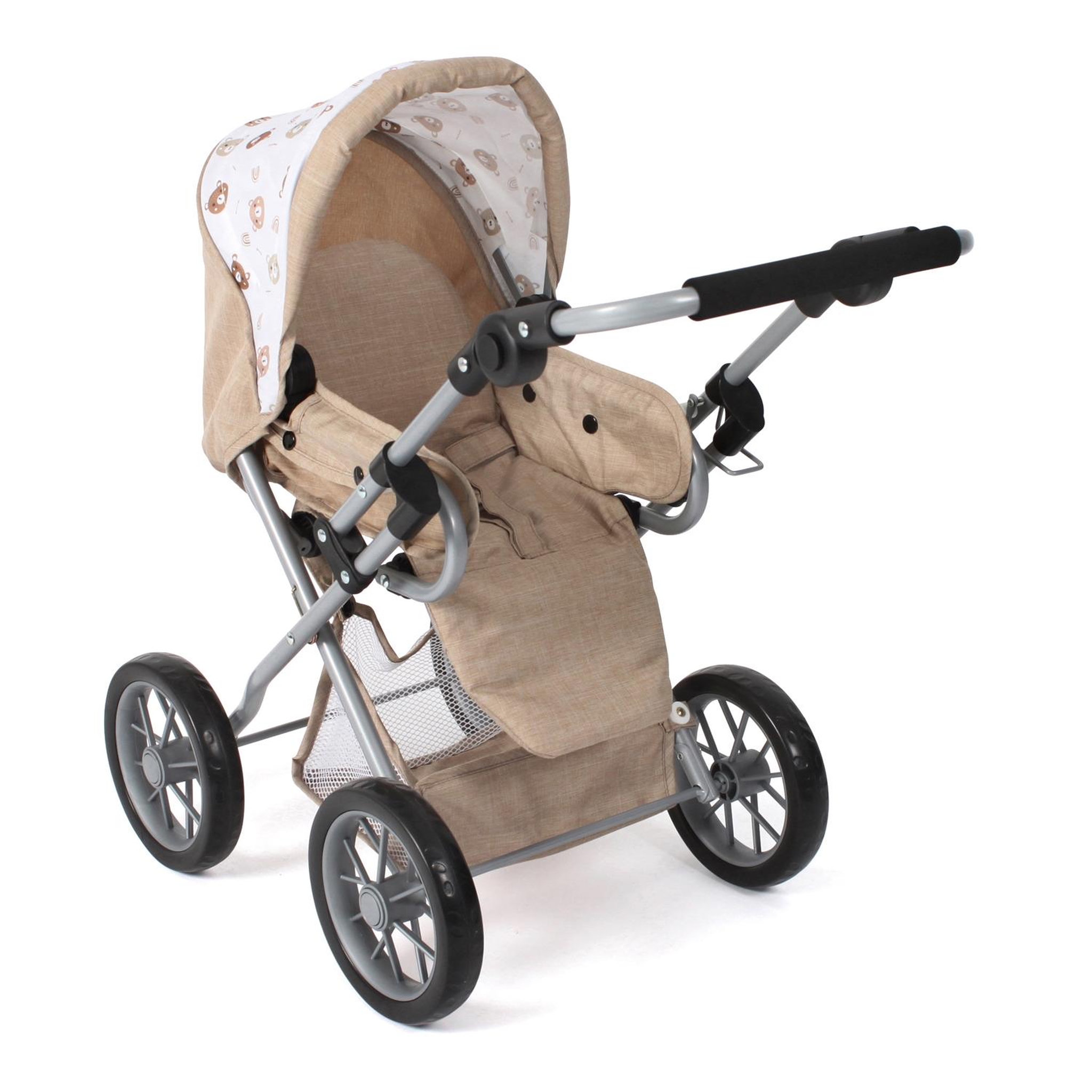 Voir la diapositive 4 : BAYER CHIC 2000 Poussette combinée Leni Beige avec oursons