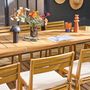 Voir la diapositive 4 : SWEEEK Table de jardin extensible bois d'acacia + 10 assises 2 fauteuils 8 chaises PALENA et MERINA 275 x 100 x 75 cm naturel et beige