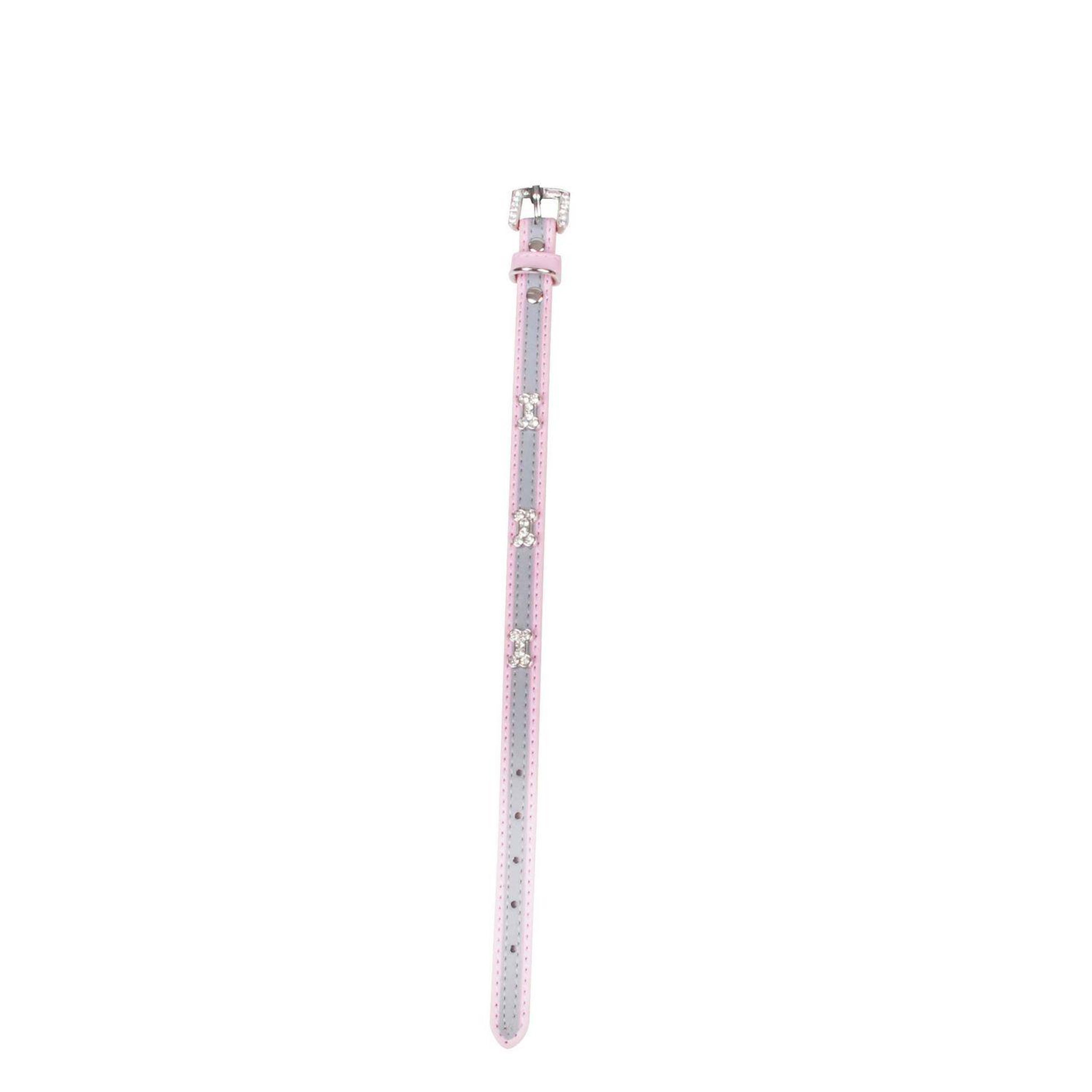 DIVERS Collier pour chien strass réfléchissant - taille s. Coloris disponibles : Bleu, Noir, Rose, Rouge
