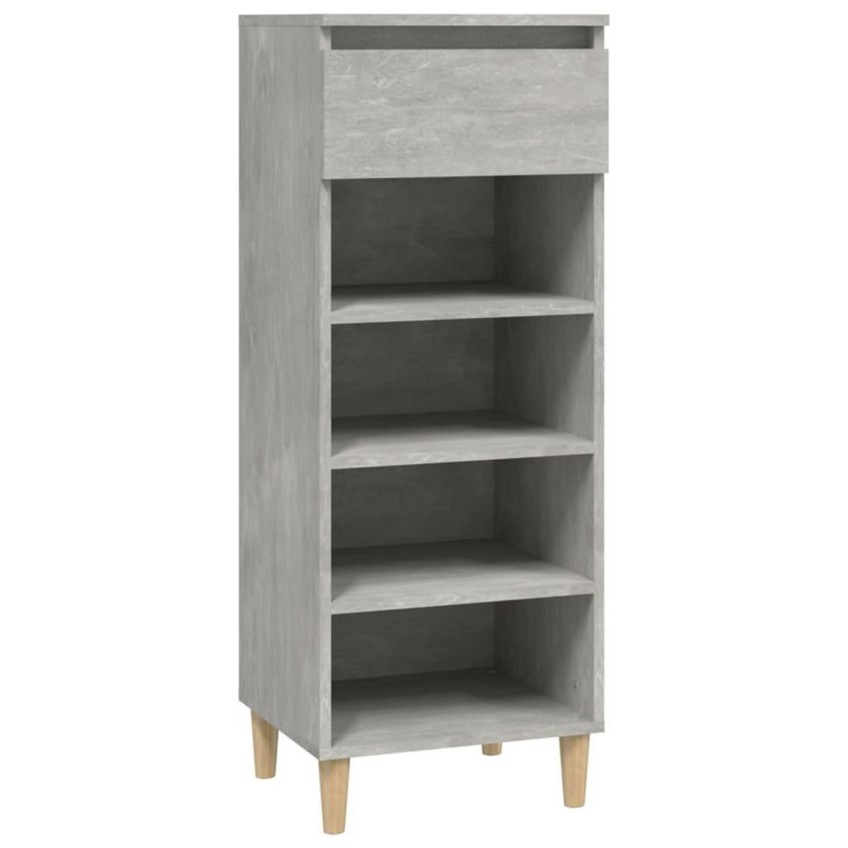 VIDAXL Armoire a chaussures Gris beton 40x36x105 cm Bois d'ingenierie