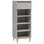 Voir la diapositive 2 : VIDAXL Armoire a chaussures Gris beton 40x36x105 cm Bois d'ingenierie