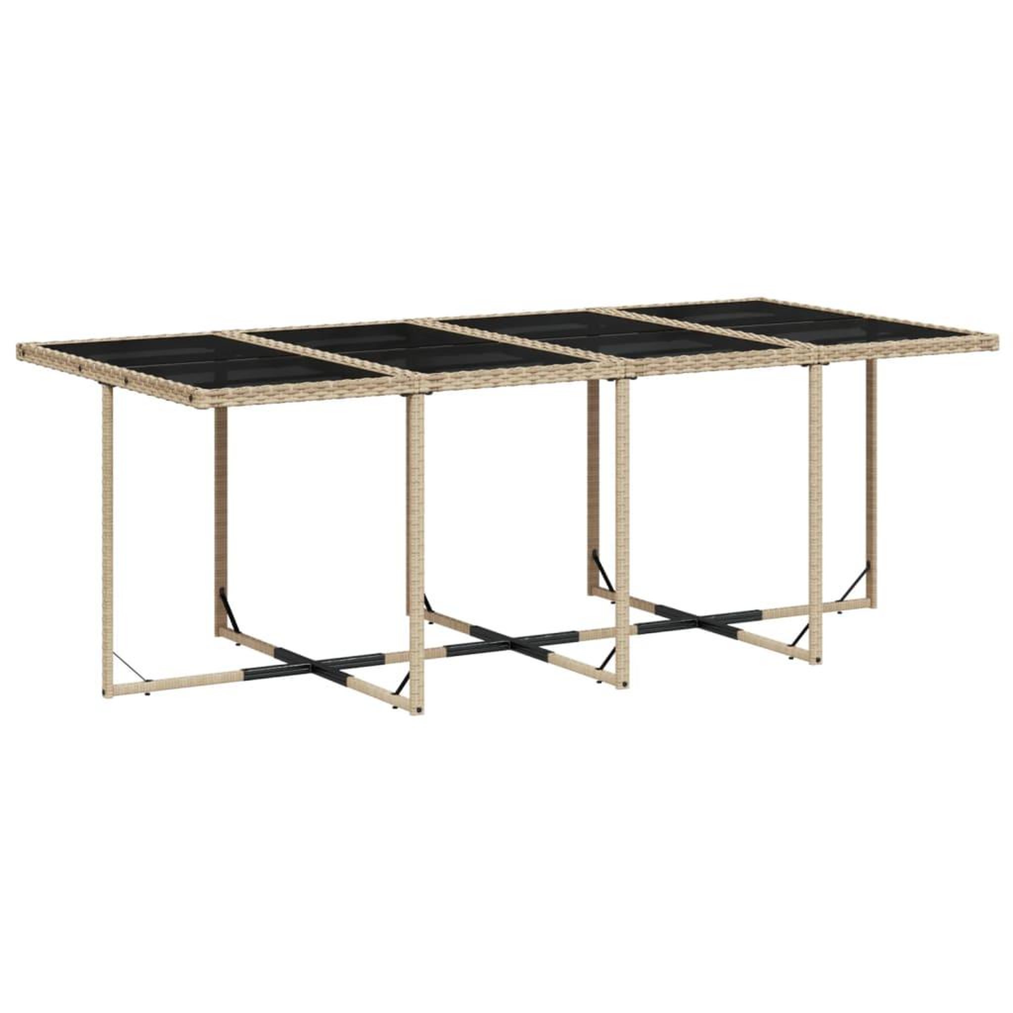 Voir la diapositive 3 : VIDAXL Ensemble a manger de jardin coussins 13 pcs melange beige rotin