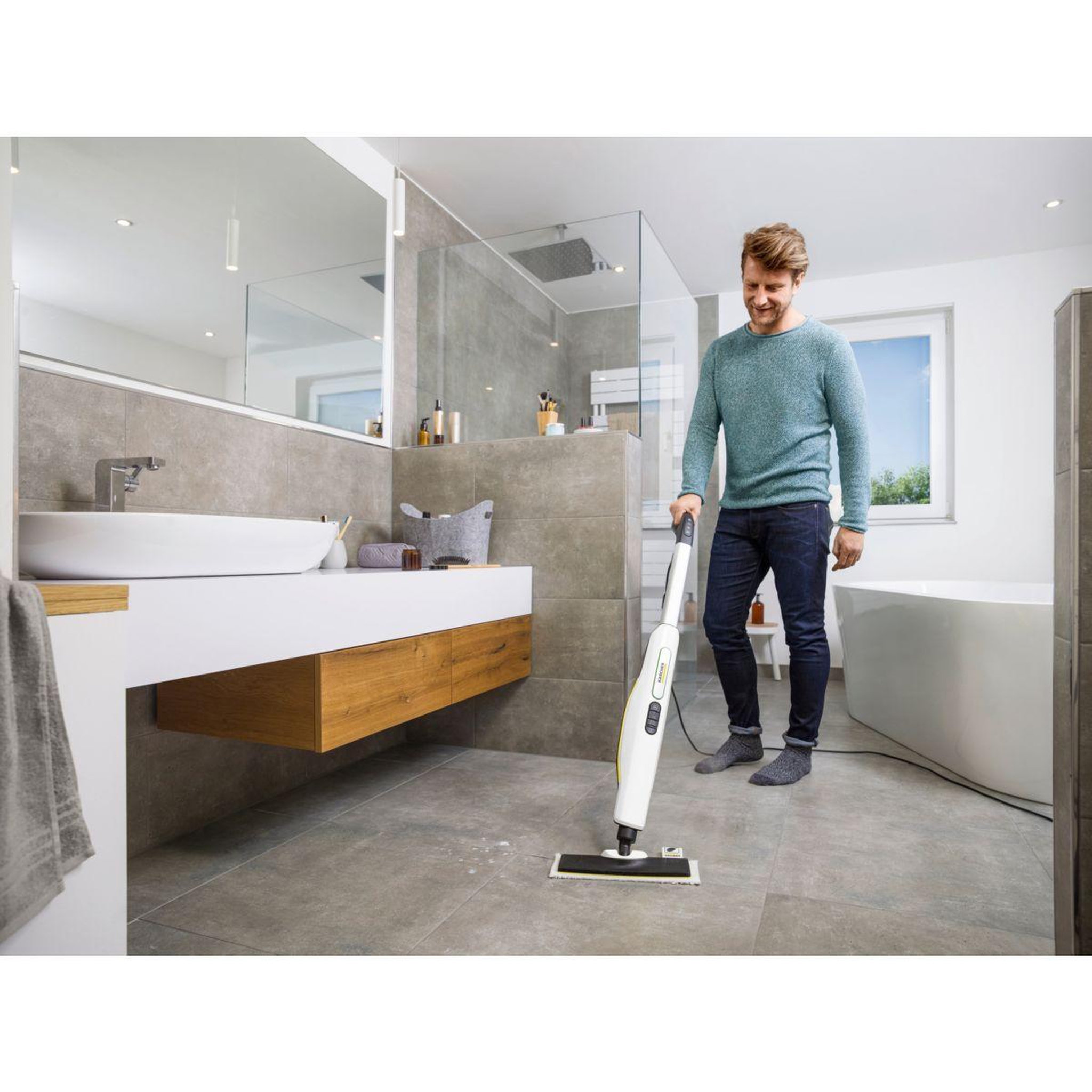 Voir la diapositive 4 : KARCHER Balai vapeur SC 3 Upright Easy Fix white