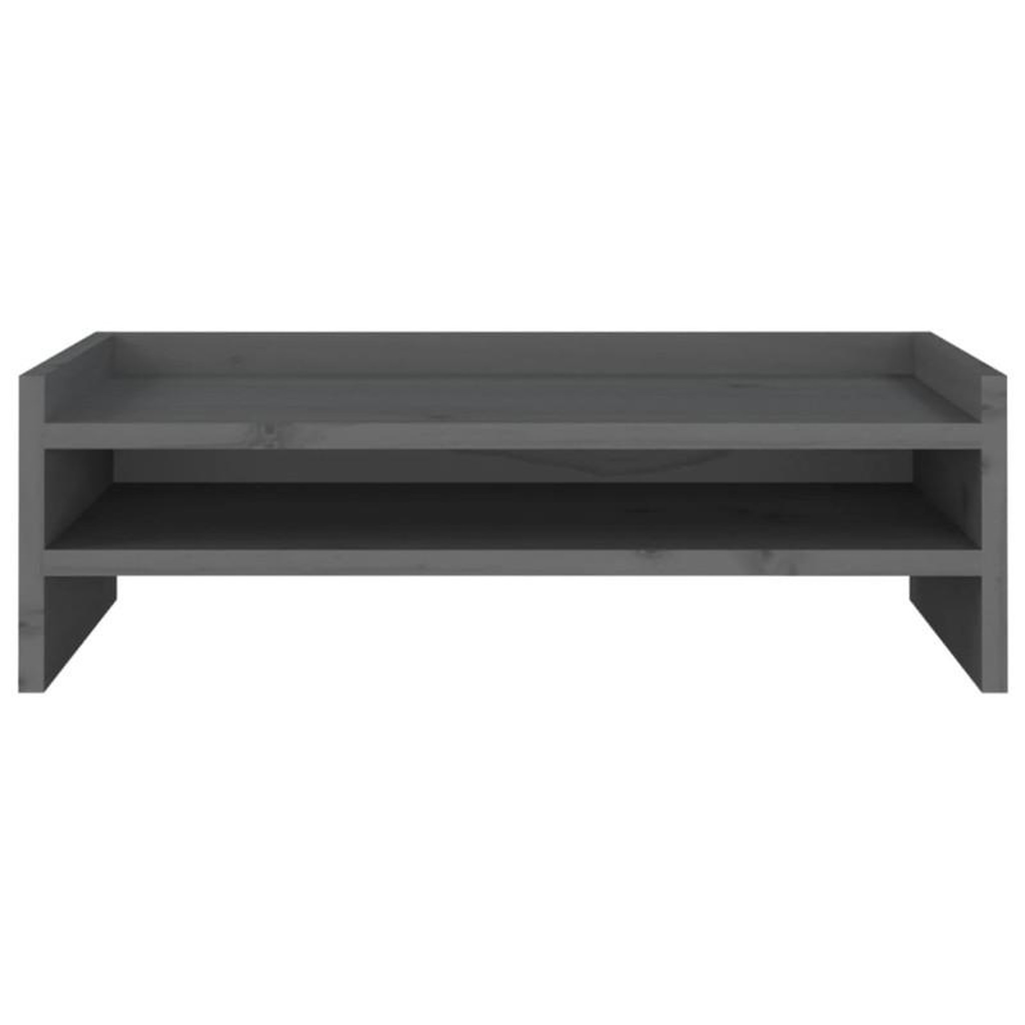 Voir la diapositive 5 : VIDAXL Support de moniteur Gris 50x24x16 cm Bois de pin solide