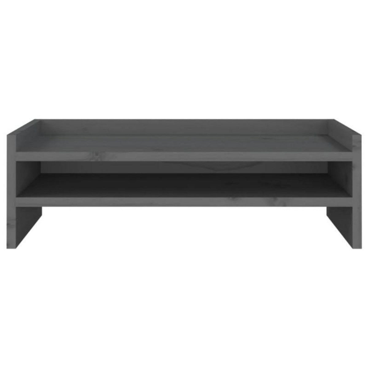 VIDAXL Support de moniteur Gris 50x24x16 cm Bois de pin solide