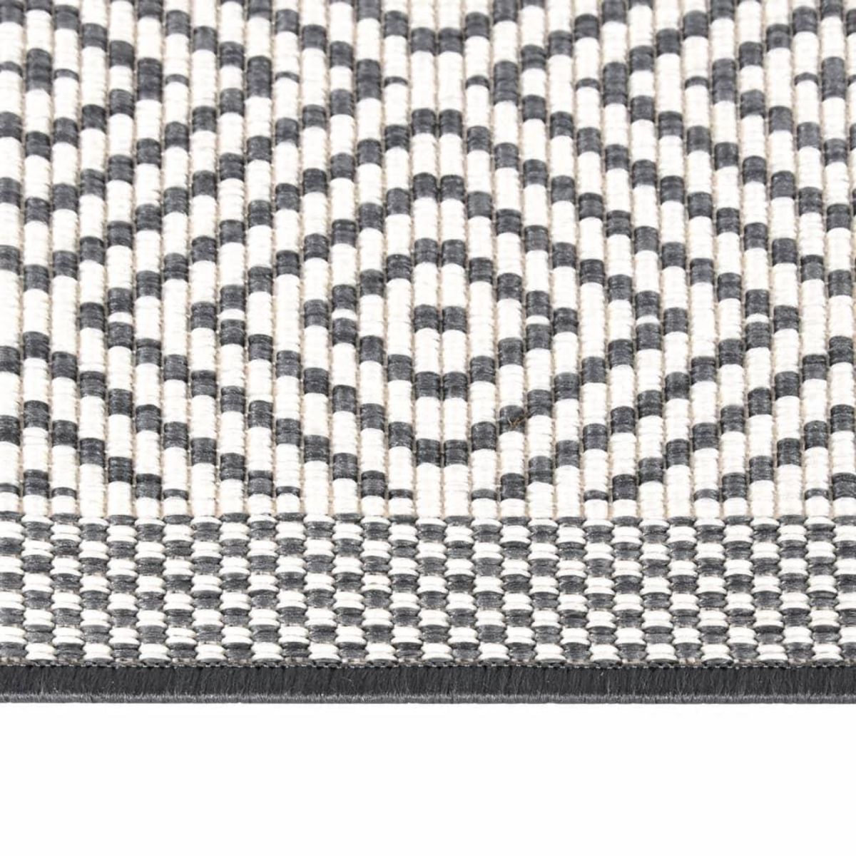 VIDAXL Tapis d'exterieur gris et blanc 80x150 cm design reversible