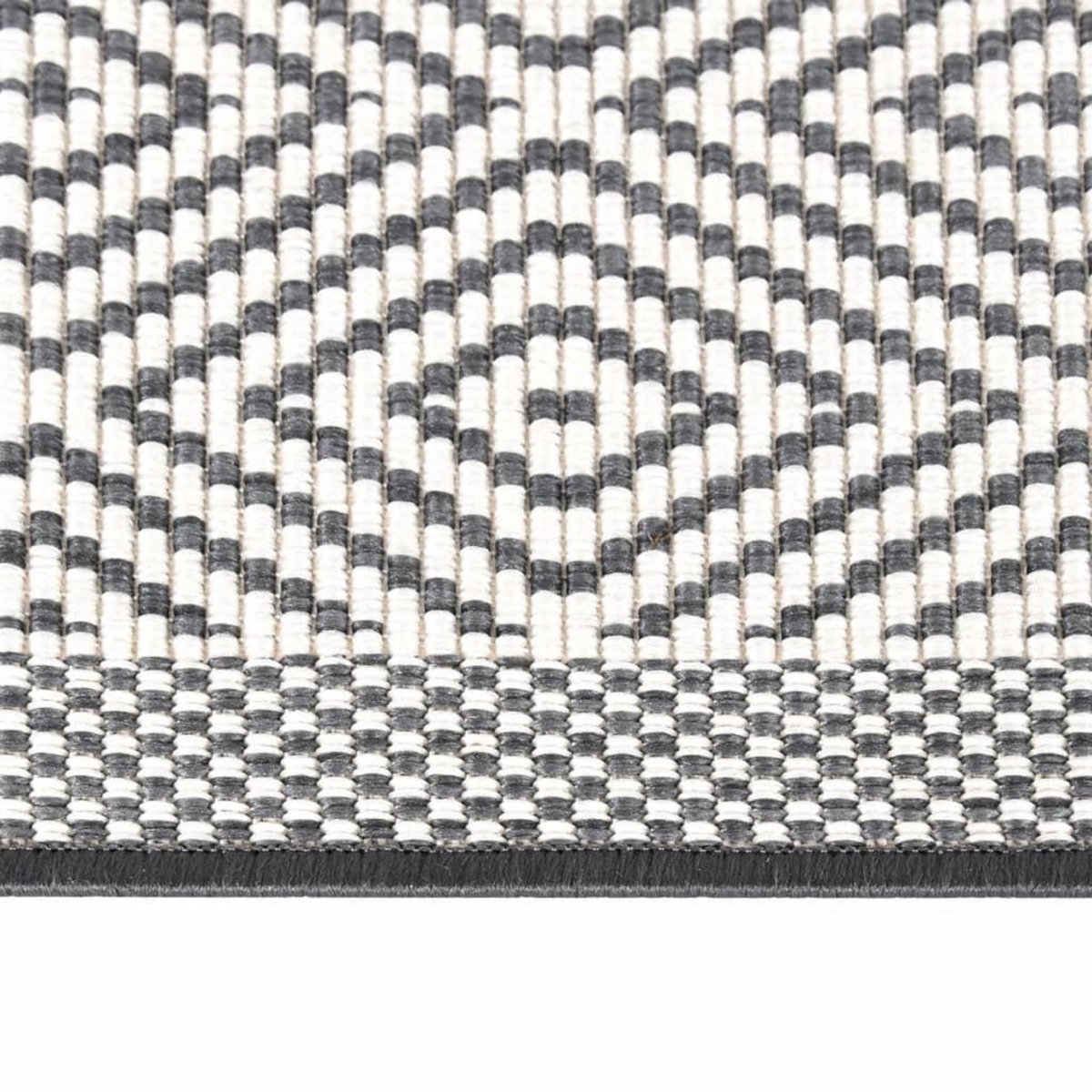 VIDAXL Tapis d'exterieur gris et blanc 80x150 cm design reversible
