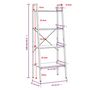 Voir la diapositive 6 : VIDAXL Etagere sur pied 4 niveaux Marron clair et noir 56x35x140 cm