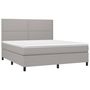 Voir la diapositive 3 : VIDAXL Sommier a lattes de lit et matelas et LED Gris clair 180x200 cm