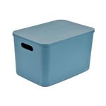 HOMEA Boite avec couvercle CHROMACASE. Coloris disponibles : Jaune, Bleu, Gris, Vert