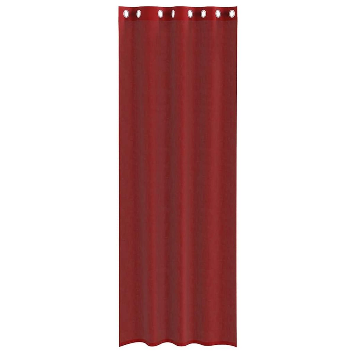 VIDAXL Rideaux en voile avec œillets 2 pcs rouge bordeaux