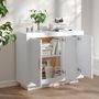 Voir la diapositive 3 : VIDAXL Buffet blanc 92x35x75 cm bois d'ingenierie