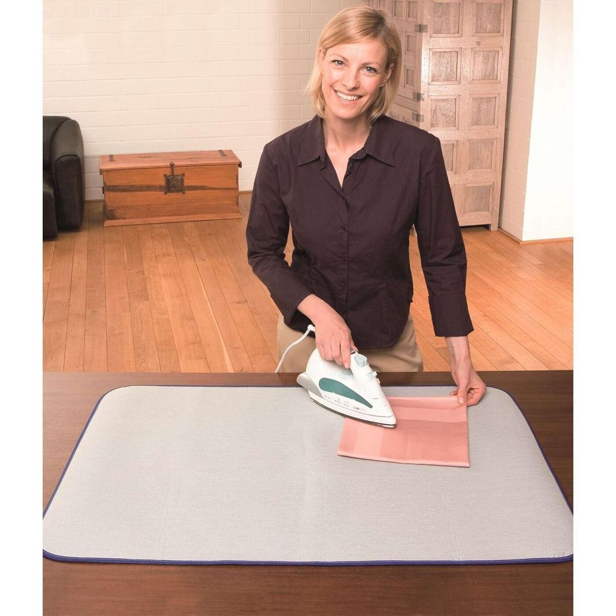 Wenko Nappe de repassage - Longueur 100 cm x Largeur 65 cm - Gris