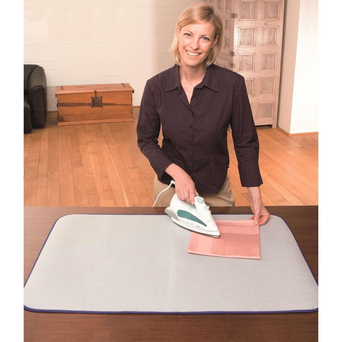 Wenko Nappe de repassage - Longueur 100 cm x Largeur 65 cm - Gris