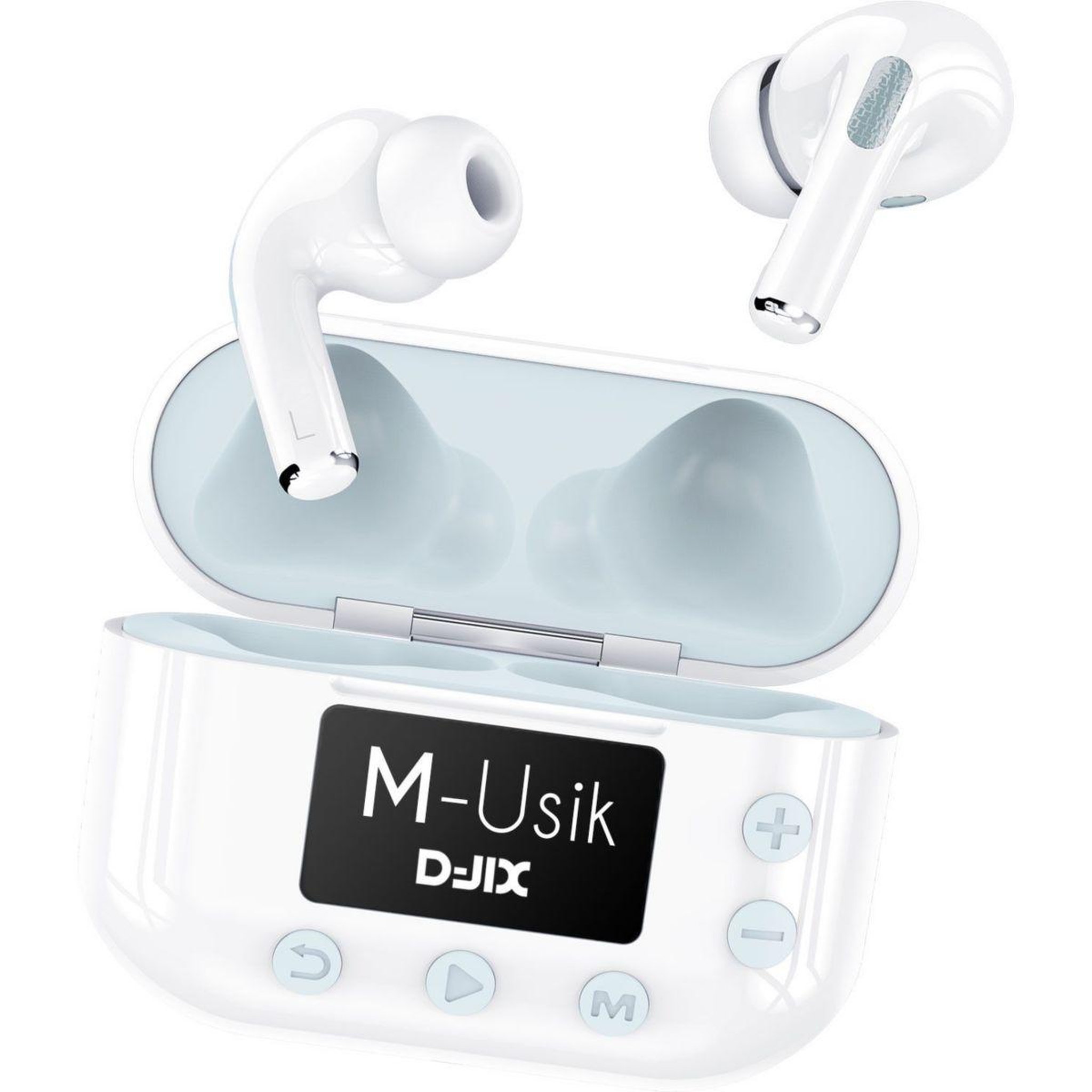 Voir la diapositive 1 : D-JIX Ecouteurs M-USIK Player 8Go with TWS earbuds