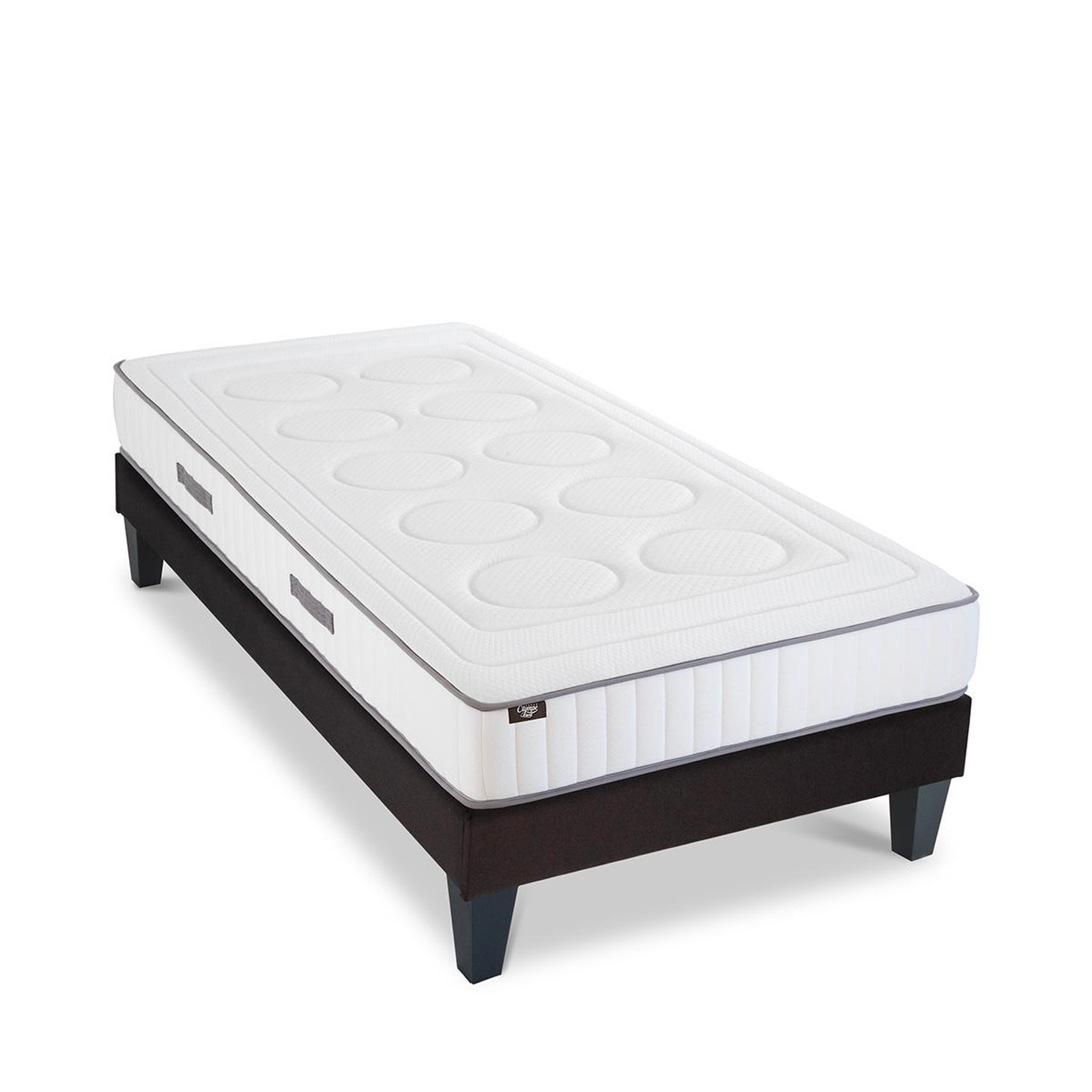 Voir la diapositive 4 : OLYMPE LITERIE Olympe literie | ensemble cristal | matelas mémoire de forme + sommier bois