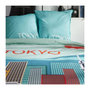 Voir la diapositive 3 : Today Parure de lit - TODAY - JAVA - 2 personnes - 240x220 cm - Coton - Imprimé Tokyo - Bleu