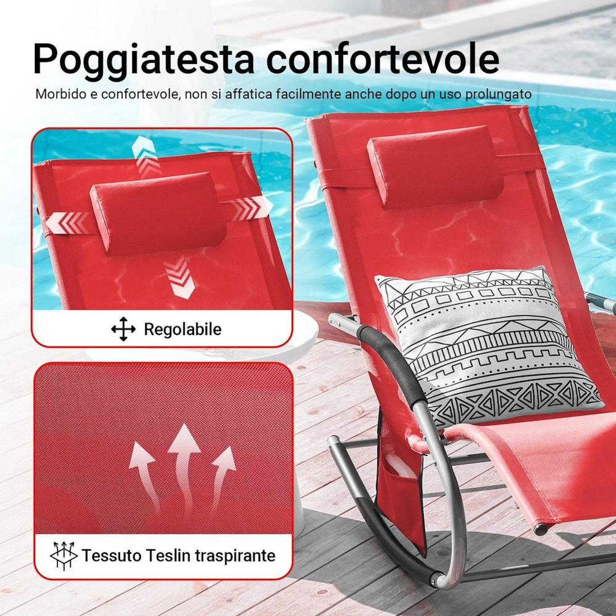 SOBUY SoBuy - Lot de 2 chaises à bascule pour jardin - Moderne - OGS28X2