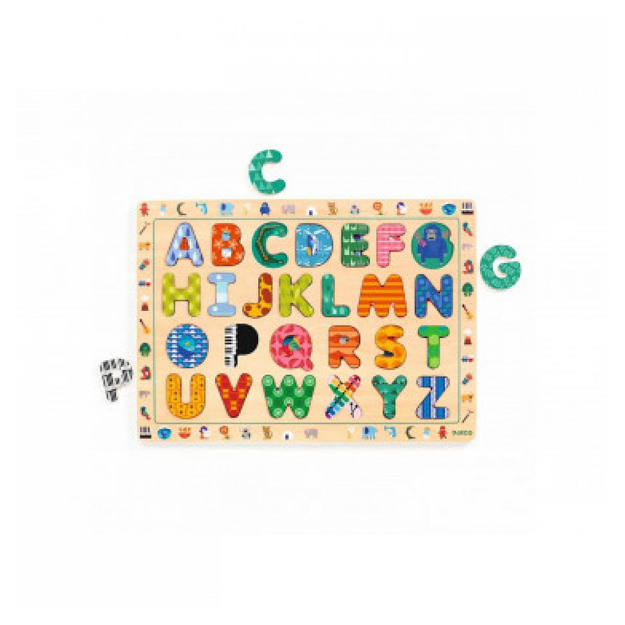 Djeco Puzzle éducatif - Puzzle ABC international - bois FSC