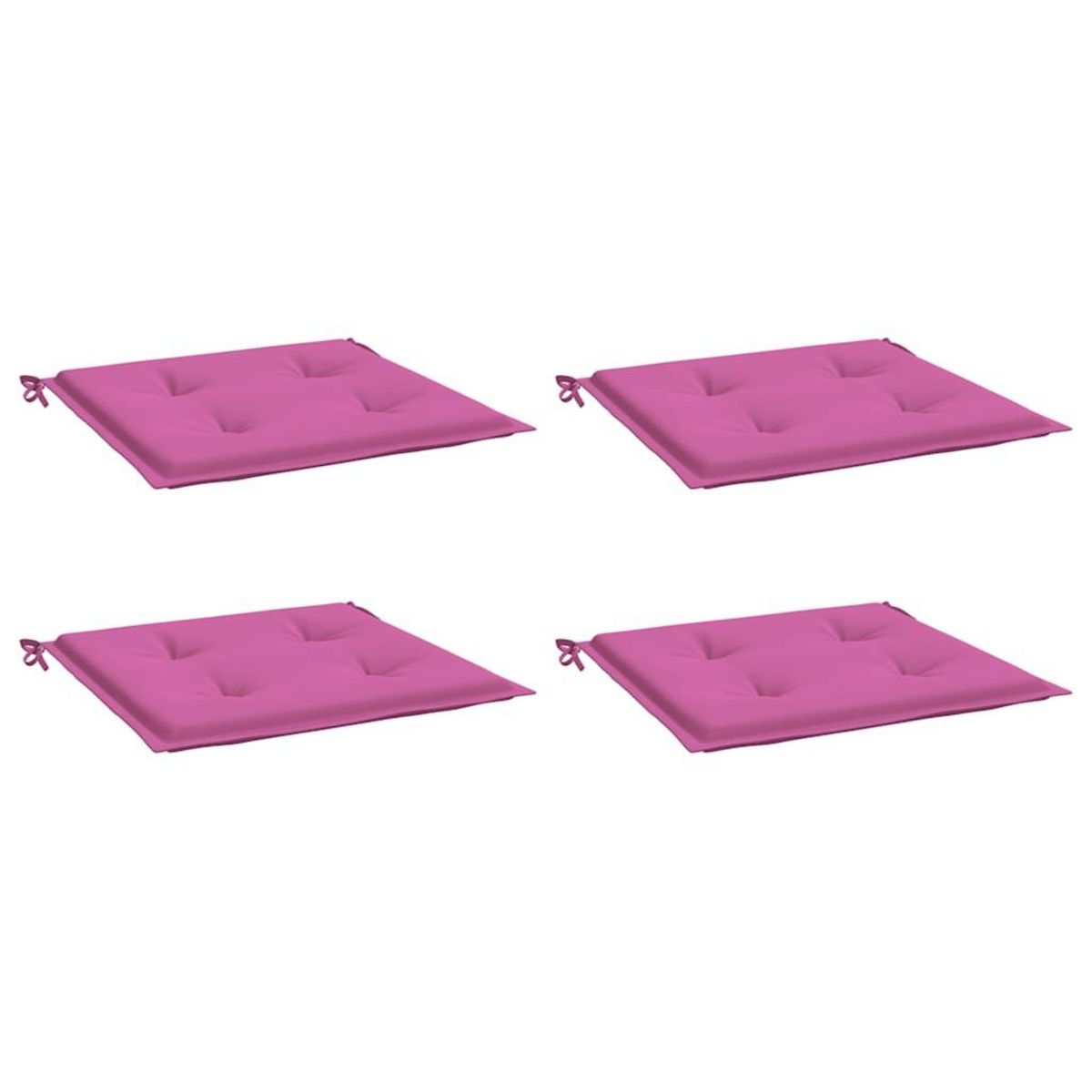 VIDAXL Coussins de chaise de jardin lot de 4 rose 40x40x3 cm