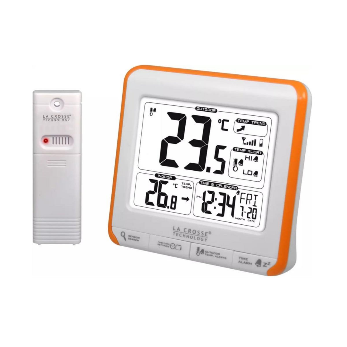La crosse technology Station météo blanc/orange - WS 6811 WHI-ORA
