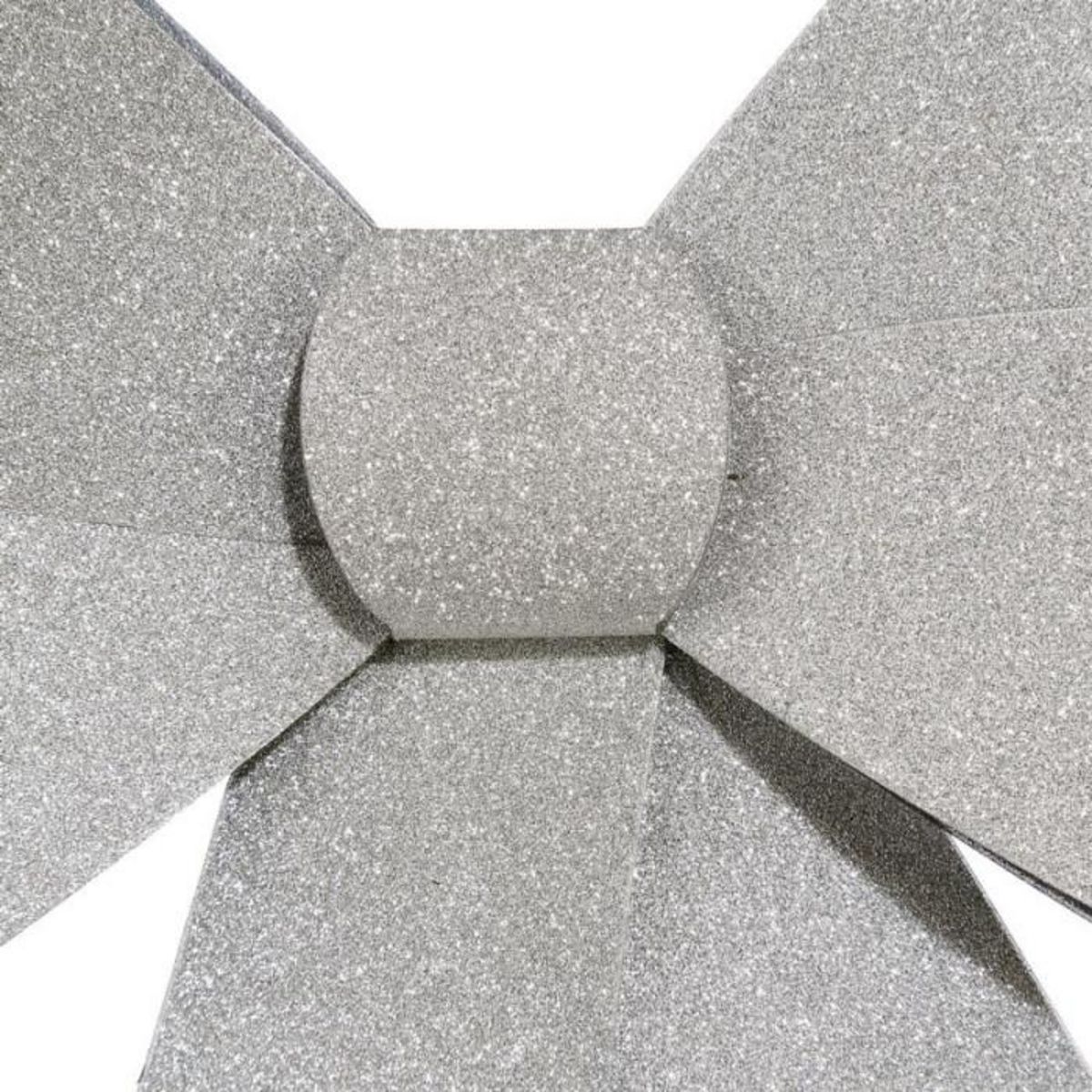 FEERIC LIGHT & CHRISTMAS Nœud Déco à Paillettes  Colorama  30cm Argent