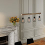 Voir la diapositive 2 : MAISON PAVANE Suspension en bois et métal 4 lampes-Clotilde