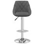 Voir la diapositive 3 : VIDAXL Tabouret de bar Gris fonce Velours